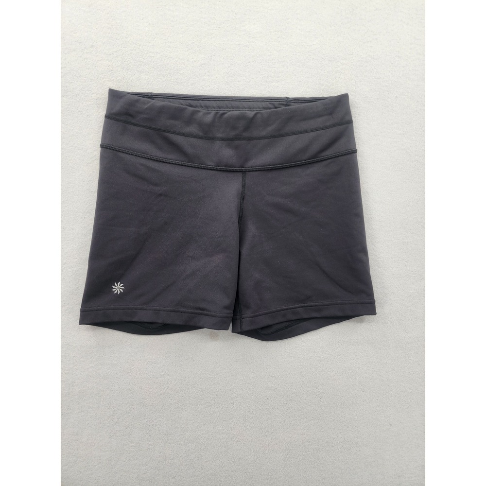 Athleta Be Free Running Shorts Black Medium Activewear Biker Gym Workout Yoga